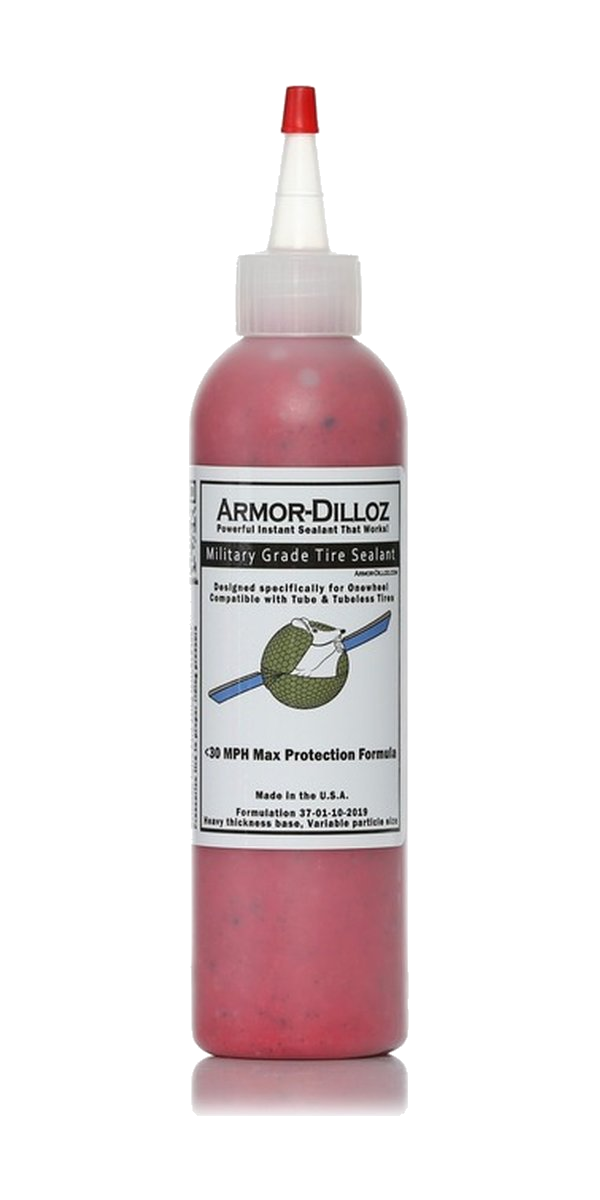 Red Armor-Dilloz Tire Sealant bottle