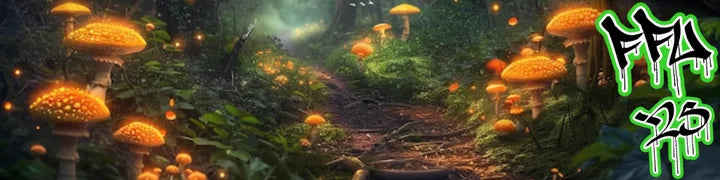 Foothill Floaters Underground banner showing a glowing mushroom-lined forest trail and the FFU mark.