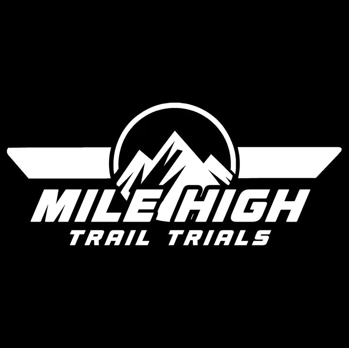 Mile High Trail Trials logo with mountain peaks and a Onewheel silhouette.