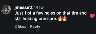 Original Instagram comment by @jmessett
